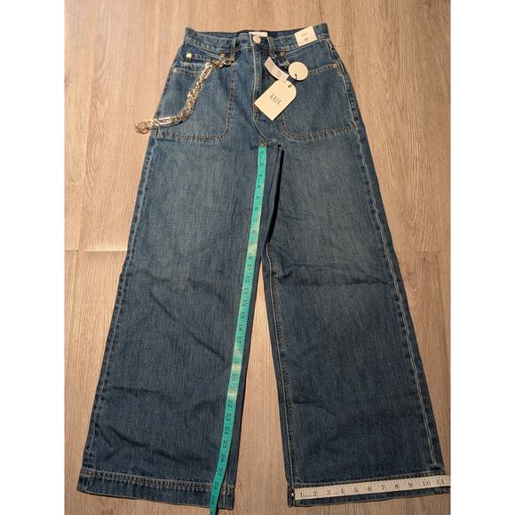 Gap × Cult Gaia High Rise Stride Chain Jeans/ 24 /NWT - Picture 7 of 11